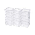 18 Pack Storage Containers with Latching Lid Small Size 5" x 5"x 1.9" Plastic Clear Boxes for Office,Beauty - size: Small-18 Pack