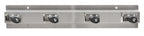 Ex-Cell Kaiser 333-4 SS Stainless Steel Mop and Broom Holder with 4 Rubber Cams, 24" Width x 3" Depth x 4" Height