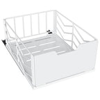 ZOINLIY Pull Out Cabinet Organizer, Pantry Slide Out Drawer Organizer with Adhesive Strips, Heavy Duty Under Sink Organizer, Storage and Organization for Kitchen, Bathroom, 15.7" D x 11.8" W x 6.7" H
