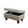Ottoman Storage Ottoman Bench Faux Leather Footrest Footstool with Hinged Lid for Living Room, Bedroom, Entryway, Silver Green, 28.5"X19"X17.5" - color: Silver Green