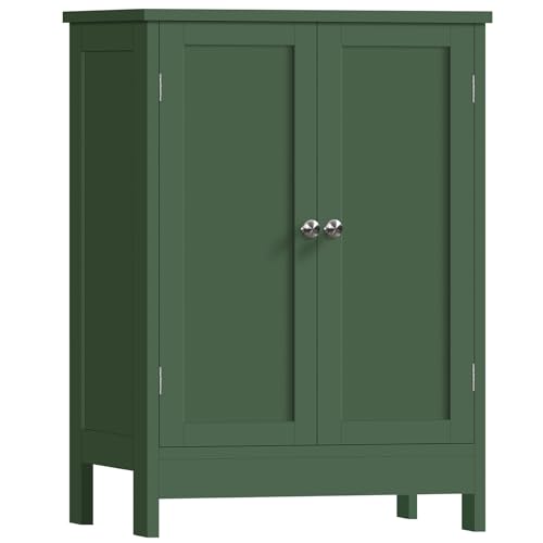 Iwell Bathroom Cabinet, Bathroom Storage Cabinet with 2 Doors & 3 Shelves, 3 Heights Available, for Living Room, Entryway, Home Office, Green - color: Green