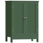 Iwell Bathroom Cabinet, Bathroom Storage Cabinet with 2 Doors & 3 Shelves, 3 Heights Available, for Living Room, Entryway, Home Office, Green - color: Green