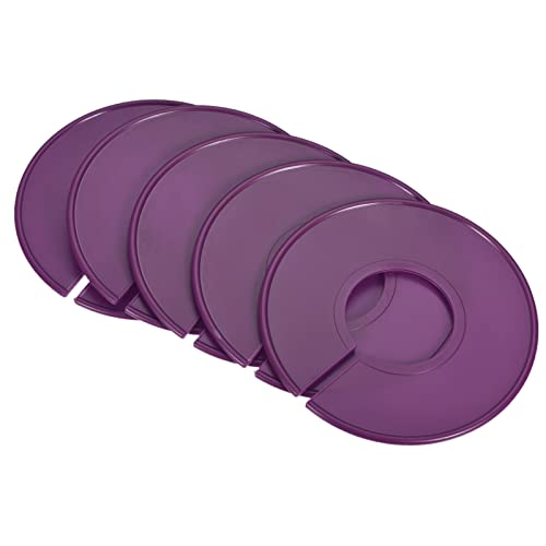 PATIKIL Clothes Dividers 10 Pack Blank Clothing Rack Size Sorting Reusable Wardrobe Round Hanger Separator, Purple - color: Purple