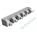 Wall Organizer with Adjustable Slots and Hooks - Wall-Mounted Tool and Broom Holder - Organization and Storage for the Kitchen and Garage by Stalwart - size: One Pack