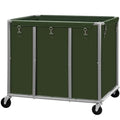 STO STO Commercial Laundry Cart with Lockable Wheels, Large 420L Industrial Rolling Laundry Hamper with Steel Frame, Removable Waterproof Bag, 400 lbs Capacity for Hotels, Hospitals, Factories, Green