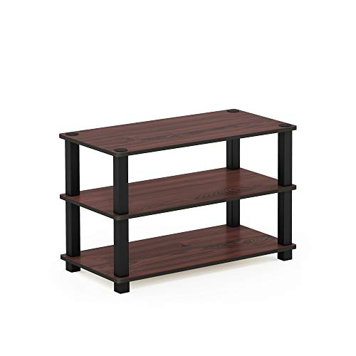 Furinno Turn-S-Tube 3-Tier Shoe Rack, Dark Cherry/Black - color: Dark Cherry/Black, size: 3-Tier (23.6"W)