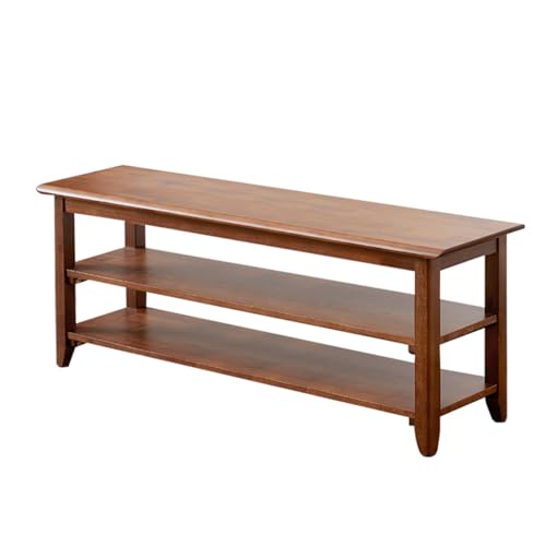 XKZG Storage Bench Wooden Shoe Rack Bench Rustic Solid Wood Entryway Bench (Brown,47.2") - color: Brown, size: 47.2"W x 11.8"D x 16.5"H