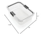 Rubbermaid Brilliance Large Food Storage Container, 9.6 Cup, BPA-Free, Leak-Proof, Clear - size: 9.6 cup