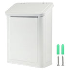 Picowe Magnetic Laundry Storage, Large Metal Lint Holder Bin with Lid for Laundry Room, Space-Saving Trash Container Hanging on Dryer, Washer or Wall Mount Trash Bin (White) - color: White
