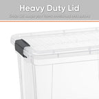Superio Clear Storage Box with Lid, 2.5 Quart Plastic Container Bins for Organizing, Stackable Crates, BPA Free, Non Toxic, Odor Free, Organizers - size: 2.5 Quart
