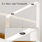 Expandable Cabinet Shelf Rack Set of 2, 13"~24" L X 8" D X 7" H Stackable Kitchen Cabinet Organizer Shelves Set of 2 for Countertop Pantry Cabinet Accessories - color: Black