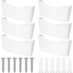 Colarr 6 Pack Expandable Pocket Wall File Holder Plastic Hanging Wall Organizer Space Saving Wallmount File Holder for Office Mail Letter Magazine(White) - color: White