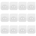 Shower Caddy Adhesive Replacement, Transparent Strong Adhesive Hooks, No Drilling, Waterproof, for Shower Caddy, Bathroom Storage Shelves and Kitchen Racks (Single*12pcs) - color: 12 Single