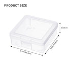 12 Pack Storage Containers with Latching Lid 5" x 5"x 1.9" Small Plastic Clear Stackable Boxes for Office and Beauty - size: Small-12 Pack