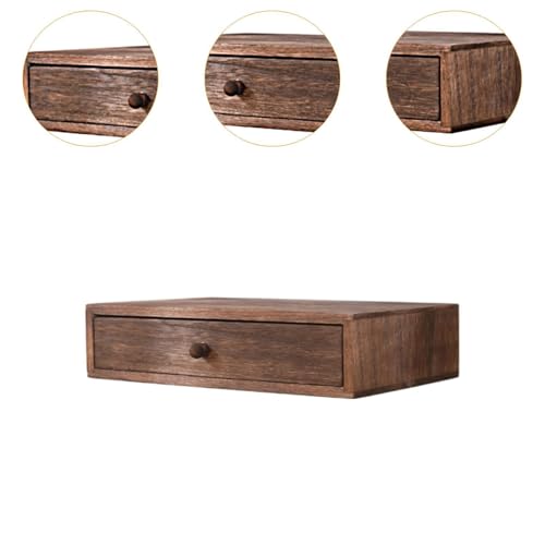 Wood Desktop Organizer Office Supplies Organizer with Drawer Versatile Cosmetic Organizer for Sticky Notes Stamps Paper Clips, 1 drawer - color: 1 drawer