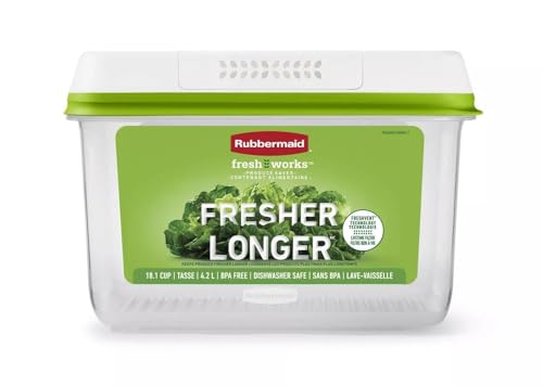 Rubbermaid FreshWorks Saver, Large Produce Storage Container, 18.1-Cup, Clear - size: 18.1 Cup