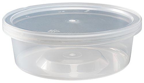 DuraHome - Deli Containers with Lids 8 oz. Leakproof - 40 Pack Plastic Microwavable Clear Food Storage Container/Slime Premium Heavy-Duty Quality, Freezer & Dishwasher Safe - size: 8 oz. (40 Sets)