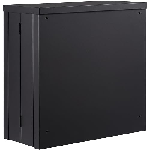VEVOR Foldable Wall Cabinet, Metal Garage Locker Mounted 26" Small Tool Chest 240 LBS Loading Capacity Adjustable Shelf Magnetic Door File for Warehouse Office Home Black - style: Foldable 26"