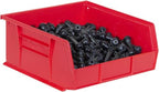 Akro-Mils 30235 AkroBins Plastic Storage Bins, Space-Saving Stackable Bins for Garage, Pantry, Craft Organization, 11" x 11" x 5", Red, 6-Pack - color: Red