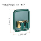 uxcell 4pcs Mop Broom Holder Wall Mount, 304 Stainless Steel Mop Broom Organizer Storage Rack, Self Adhesive Broom Hanger for Bathroom, Laundry Room, Green - color: Green