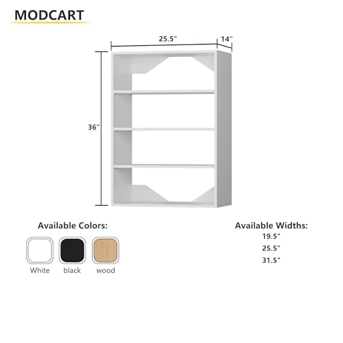 Short Tower Closet Unit, Modular Closet System, Wood Closet System Organizer with Storage for Walk In Closets, Clothing Rack Wardrobe Closet for Hanging Clothes, Bedroom, White, 25.5"W - color: White, size: 25.5" Wide, style: Short Tower