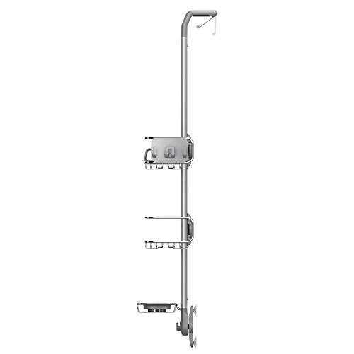 simplehuman Over-Door Shower Caddy, Stainless Steel and Anodized Aluminum - style: Over Door