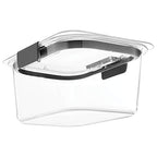 Rubbermaid Brilliance Food Storage Container, Medium Deep, 4.7 Cup, Clear 2024349 - size: 4.7 Cup
