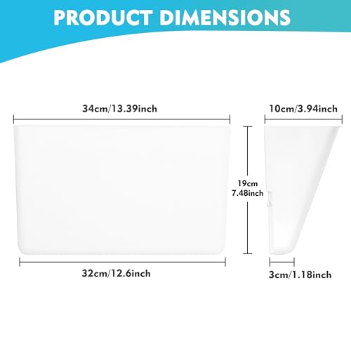 EASEPRES 3 Pack White Plastic Single Pocket Hanging File Organizer, Wall Mount Paper Mails Magazines Holder, Mounted Folder Bins for Office School and Home, 12.99x4.13x7.48 inches - color: White, size: 3 Pack