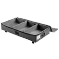 Frassie Under Bed Storage Containers with Wheels Under bed Shoe Storage Organizer Drawer with Metal Zipper (Grey)