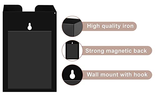 SUBEKYU Magnetic Dryer Sheet Holder for Laundry Room ,Dryer Sheet Container,Iron Dryer Sheet Dispenser for Laundry Storage and Organizition, Wall Dryer Sheet Box,Fabric Sheet Holder,Black - color: black