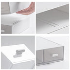 Desk Organizer with Drawers Stackable Storage Drawers, Plastic Compact Desk Storage Box Great for Office School Home Small Space- 1drawers (White) - size: 9*6.5*2inch - 1 Compartment