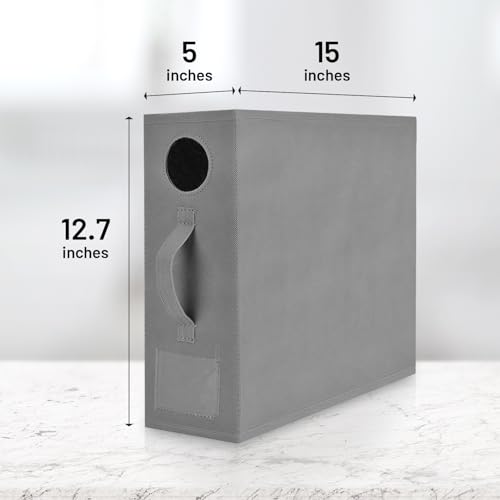 TOSORO 6 Pack Bed Sheet Organizer and Storage, Foldable Storage Organizer for Linen Closet with Viewing Window & Label for Bedding Sheets & Blankets (Queen & King Size) Gray - color: Grey, size: 6 Pack