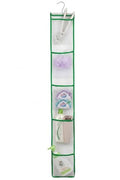 ALYER Narrow Mesh Fabric Shower Caddy Organizer with Hanger,Hanging Mesh Pockets for Shampoo, Conditioner, Soap and Body Wash (Green) - color: Green-hanger