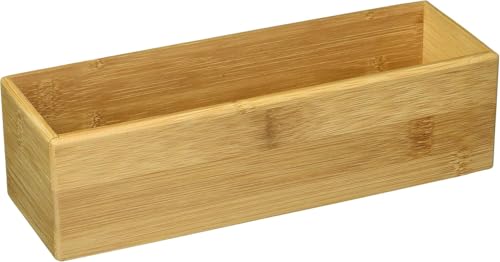 Lipper International 8381 Bamboo Wood Stacking Drawer Organizer Box, 9" x 3" (Pack of 12) - size: Extra Small, 9" x 3" (Pack of 12)