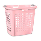 Sterilite 4-Pack Ultra Easy Carry Laundry Basket, Plastic Clothes Hamper Bin w/Comfort Grip Handles & Rim, 2.1 Bushel Capacity, Pink Frost - color: Pink Frost
