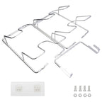 4 Tier Lid Organizer - No Drilling Wall Mounted Pot Cover Rack - Stainless Steel Lid Holder for Kitchen Cabinet
