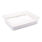 Storex Letter Size Deep Storage Tray – Organizer Bin for Classroom, Office and Home, Transparent, 5-Pack (62566U05C)