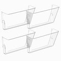 Gawerk Clear Acrylic Single Pocket, Plastic Hanging Wall Mount File Holder for Office Home (Clear, 4 Pack) - color: Clear, size: 4 Pack