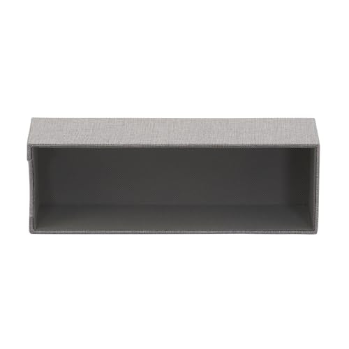 Household Essentials Grey 725-1 Deep Drawer Organizer Box for Storage | 12 in x 4 in x 3.13, Silver