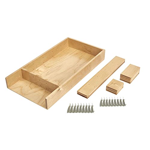 Rev-A-Shelf Customizable Drop-In Kitchen Drawer Organizer Kit for Large Utensils, Knick Knacks, & Cutlery Organization w/Adjusdable Clips, LD-4CT15-1 - size: Small