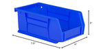 Hudson Exchange 7-1/2" x 4" x 3" Plastic Stackable Storage Bin and Hanging Container (Blue, 1 Pack) - color: Blue, size: 1 Pack