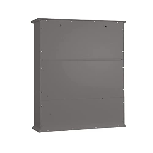 TaoHFE Grey Bathroom Cabinet,Bathroom Wall Cabinet with 2 Door Adjustable Shelves,Over The Toilet Storage Cabinet,Bathroom Cabinet Wall Mounted,Medicine Cabinets for Laundry Room Kitchen - color: Grey