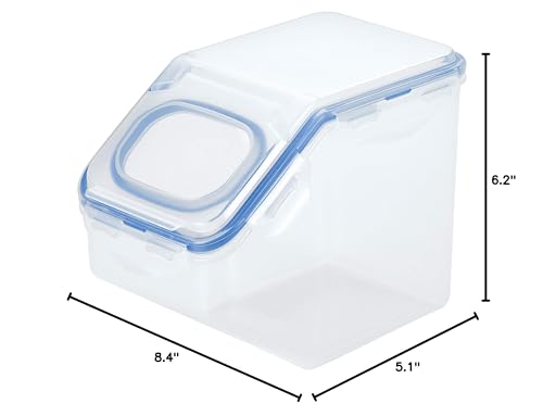 LocknLock Easy Essentials Food Lids (Flip-top) / Pantry Storage Containers, BPA Free, Top-10 Cup-for Snacks, Clear (Pack of 2) - size: 10.6 Cup (Pack of 2)