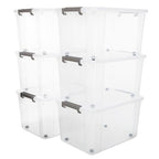 ITYLIFE CITYLIFE 6 Packs 69 QT Plastic Storage Bins with Lids Large Stackable Storage Containers for Organizing Clear Storage Box for Garage, Closet, Kitchen - size: 6 Packs - 69 QT