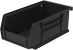 Akro-Mils 30220 AkroBins Plastic Storage Bins, Space-Saving Stackable Bins for Garage, Pantry, Craft Organization, 7" x 4" x 3", Black, 24-Pack - color: Black