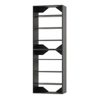 ROOMTEC Modular Closet System, 19.5" Shelf Closet Tower Wall-Mounted Closet Organizer, Wooden Tower for Walk-In Closets, Wardrobe Storage Kit, Black - size: 19.5" Wide, style: Model 10