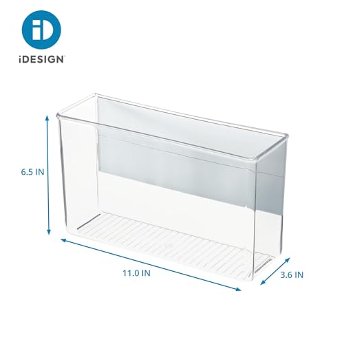 iDesign Magnetic Large Clear Plastic Organizer Bins for Laundry Room Storage - size: Large, style: Pack of 1