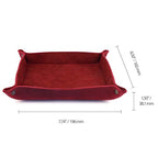 Londo Genuine Leather Tray Organizer - Practical Lightweight Water Resistant Computer Table Desk Storage Box for Wallets, Watches, Keys, Coins, Cell Phones and Office Equipment - color: Red