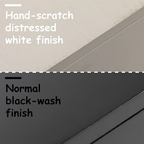 COZAYH Fully-Assembled 2-Drawer Woven Cane Front Accent Nightstand with Brass Knobs, Distressed White - color: Distressed White, style: 2 Drawer/1 pack