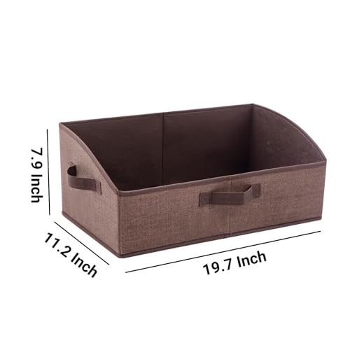 3 Pack Closet Organizers, Foldable Clothes Storage Organizers with Handles, Large Capacity, Sturdy Drawer Storage Boxes for Clothing, Underwear, Books, Shelves, Wardrobe Organizing, Brown - color: Brown